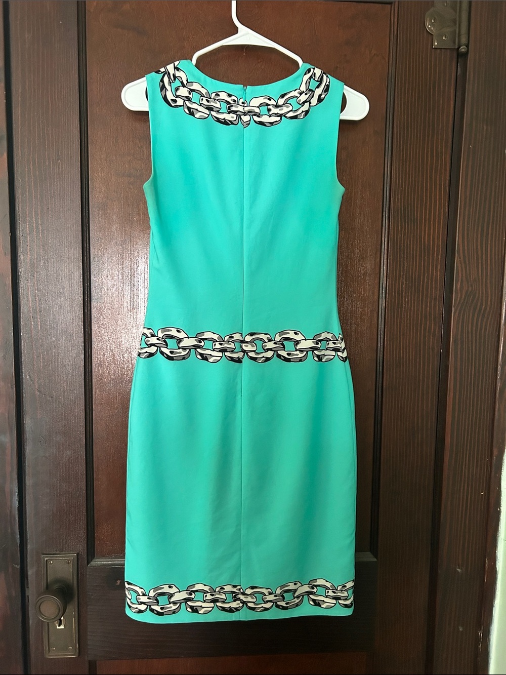 Moschino Cheap and Chic Aqua Print Dress - Picture 5 of 6